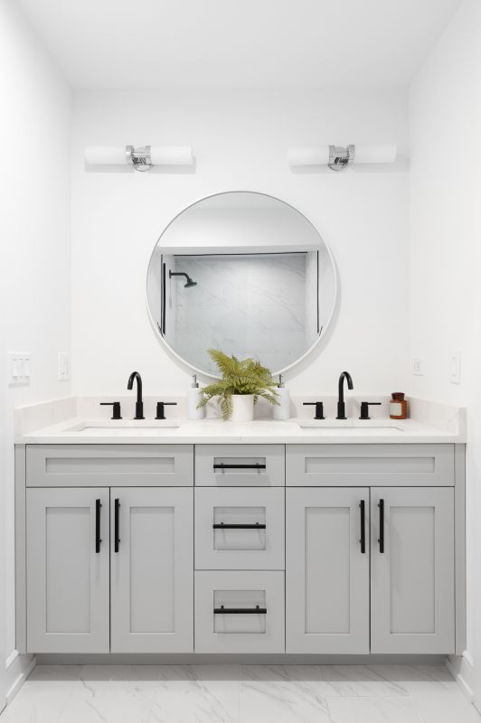 Contemporary vanity with double sinks